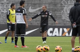 Durante o treino desta manhã no CT Joaquim Grava, no Parque Ecológico do Tiete. O próximo jogo da equipe será amanhã, domingo, dia 06/10, contra o Atlético-MG, no estádio Independência, válido pela 26ª rodada do Campeonato Brasileiro de 2013