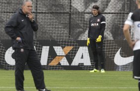 Durante o treino desta manhã no CT Joaquim Grava, no Parque Ecológico do Tiete. O próximo jogo da equipe será amanhã, domingo, dia 06/10, contra o Atlético-MG, no estádio Independência, válido pela 26ª rodada do Campeonato Brasileiro de 2013