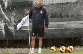 Durante o treino desta manhã no CT Joaquim Grava, no Parque Ecológico do Tiete. O próximo jogo da equipe será amanhã, domingo, dia 06/10, contra o Atlético-MG, no estádio Independência, válido pela 26ª rodada do Campeonato Brasileiro de 2013
