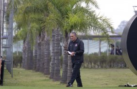 Durante o treino desta manhã no CT Joaquim Grava, no Parque Ecológico do Tiete. O próximo jogo da equipe será amanhã, domingo, dia 06/10, contra o Atlético-MG, no estádio Independência, válido pela 26ª rodada do Campeonato Brasileiro de 2013