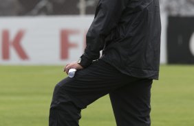 Durante o treino desta manhã no CT Joaquim Grava, no Parque Ecológico do Tiete. O próximo jogo da equipe será amanhã, domingo, dia 06/10, contra o Atlético-MG, no estádio Independência, válido pela 26ª rodada do Campeonato Brasileiro de 2013