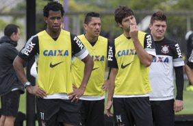 Durante o treino desta manhã no CT Joaquim Grava, no Parque Ecológico do Tiete. O próximo jogo da equipe será amanhã, domingo, dia 06/10, contra o Atlético-MG, no estádio Independência, válido pela 26ª rodada do Campeonato Brasileiro de 2013