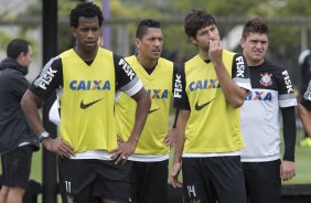 Durante o treino desta manh no CT Joaquim Grava, no Parque Ecolgico do Tiete. O prximo jogo da equipe ser amanh, domingo, dia 06/10, contra o Atltico-MG, no estdio Independncia, vlido pela 26 rodada do Campeonato Brasileiro de 2013