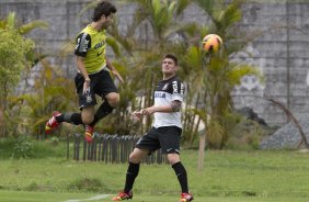 Durante o treino desta manhã no CT Joaquim Grava, no Parque Ecológico do Tiete. O próximo jogo da equipe será amanhã, domingo, dia 06/10, contra o Atlético-MG, no estádio Independência, válido pela 26ª rodada do Campeonato Brasileiro de 2013