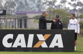 Durante o treino desta manhã no CT Joaquim Grava, no Parque Ecológico do Tiete. O próximo jogo da equipe será amanhã, domingo, dia 06/10, contra o Atlético-MG, no estádio Independência, válido pela 26ª rodada do Campeonato Brasileiro de 2013