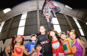 Corinthians recebe menores carentes para a festa do dia das crianças no ginásio Bernardão no Parque São Jorge. 07 de Outubro de 2013, São Paulo, São Paulo, Brasil