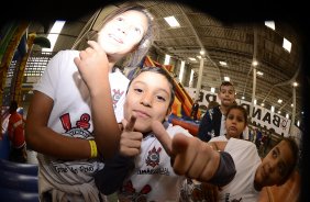 Corinthians recebe menores carentes para a festa do dia das crianças no ginásio Bernardão no Parque São Jorge. 07 de Outubro de 2013, São Paulo, São Paulo, Brasil