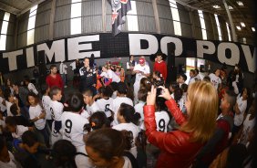 Corinthians recebe menores carentes para a festa do dia das crianças no ginásio Bernardão no Parque São Jorge. 07 de Outubro de 2013, São Paulo, São Paulo, Brasil
