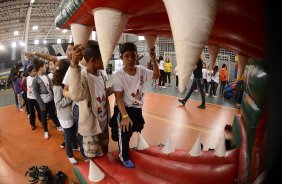 Corinthians recebe menores carentes para a festa do dia das crianças no ginásio Bernardão no Parque São Jorge. 07 de Outubro de 2013, São Paulo, São Paulo, Brasil