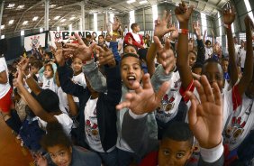 Corinthians recebe menores carentes para a festa do dia das crianças no ginásio Bernardão no Parque São Jorge. 07 de Outubro de 2013, São Paulo, São Paulo, Brasil