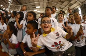 Corinthians recebe menores carentes para a festa do dia das crianças no ginásio Bernardão no Parque São Jorge. 07 de Outubro de 2013, São Paulo, São Paulo, Brasil