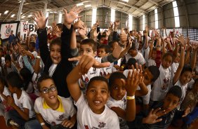 Corinthians recebe menores carentes para a festa do dia das crianças no ginásio Bernardão no Parque São Jorge. 07 de Outubro de 2013, São Paulo, São Paulo, Brasil