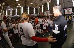 Corinthians recebe menores carentes para a festa do dia das crianças no ginásio Bernardão no Parque São Jorge. 07 de Outubro de 2013, São Paulo, São Paulo, Brasil