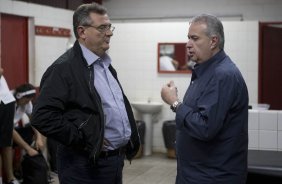 Nos vestiários antes da partida entre Corinthians x Atlético-PR, realizada esta noite no estádio Estádio Romildo Vitor Gomes Ferreira, em Mogi Mirim, válida pela 27ª rodada do Campeonato Brasileiro de 2013