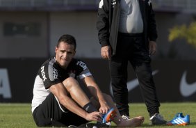 Durante o treino desta tarde no CT Joaquim Grava, no Parque Ecolgico do Tiete. O prximo jogo da equipe ser domingo, dia 13/10, contra o So Paulo, no estdio do Morumbi, vlido pela 28 rodada do Campeonato Brasileiro de 2013