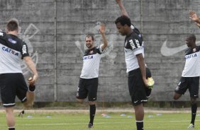 Durante o treino desta manhã no CT Joaquim Grava, no Parque Ecológico do Tiete. O próximo jogo da equipe será amanhã, domingo, dia 13/10, contra o São Paulo, no estádio do Morumbi, válido pela 28ª rodada do Campeonato Brasileiro de 2013