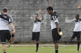 Durante o treino desta manh no CT Joaquim Grava, no Parque Ecolgico do Tiete. O prximo jogo da equipe ser amanh, domingo, dia 13/10, contra o So Paulo, no estdio do Morumbi, vlido pela 28 rodada do Campeonato Brasileiro de 2013