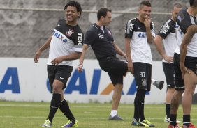 Durante o treino desta manh no CT Joaquim Grava, no Parque Ecolgico do Tiete. O prximo jogo da equipe ser amanh, domingo, dia 13/10, contra o So Paulo, no estdio do Morumbi, vlido pela 28 rodada do Campeonato Brasileiro de 2013