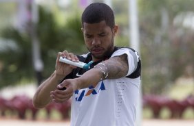 Durante o treino desta manh no CT Joaquim Grava, no Parque Ecolgico do Tiete. O prximo jogo da equipe ser amanh, domingo, dia 13/10, contra o So Paulo, no estdio do Morumbi, vlido pela 28 rodada do Campeonato Brasileiro de 2013