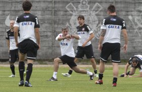 Durante o treino desta manh no CT Joaquim Grava, no Parque Ecolgico do Tiete. O prximo jogo da equipe ser amanh, domingo, dia 13/10, contra o So Paulo, no estdio do Morumbi, vlido pela 28 rodada do Campeonato Brasileiro de 2013