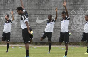 Durante o treino desta manhã no CT Joaquim Grava, no Parque Ecológico do Tiete. O próximo jogo da equipe será amanhã, domingo, dia 13/10, contra o São Paulo, no estádio do Morumbi, válido pela 28ª rodada do Campeonato Brasileiro de 2013