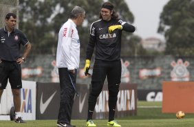 Durante o treino desta manhã no CT Joaquim Grava, no Parque Ecológico do Tiete. O próximo jogo da equipe será amanhã, domingo, dia 13/10, contra o São Paulo, no estádio do Morumbi, válido pela 28ª rodada do Campeonato Brasileiro de 2013