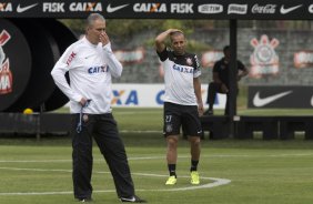 Durante o treino desta manh no CT Joaquim Grava, no Parque Ecolgico do Tiete. O prximo jogo da equipe ser amanh, domingo, dia 13/10, contra o So Paulo, no estdio do Morumbi, vlido pela 28 rodada do Campeonato Brasileiro de 2013