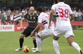 Durante a partida entre So Paulo x Corinthians, realizada esta tarde no estdio do Morumbi, vlida pela 28 rodada do Campeonato Brasileiro de 2013