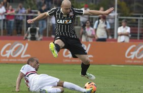 Durante a partida entre So Paulo x Corinthians, realizada esta tarde no estdio do Morumbi, vlida pela 28 rodada do Campeonato Brasileiro de 2013