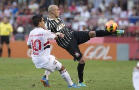 Durante a partida entre So Paulo x Corinthians, realizada esta tarde no estdio do Morumbi, vlida pela 28 rodada do Campeonato Brasileiro de 2013