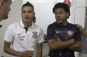 Nos vestiários antes da partida entre São Paulo x Corinthians, realizada esta tarde no estádio do Morumbi, válida pela 28ª rodada do Campeonato Brasileiro de 2013