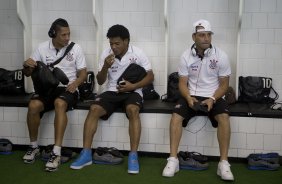 Nos vestiários antes da partida entre São Paulo x Corinthians, realizada esta tarde no estádio do Morumbi, válida pela 28ª rodada do Campeonato Brasileiro de 2013