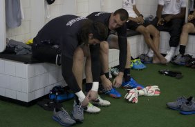Nos vestiários antes da partida entre São Paulo x Corinthians, realizada esta tarde no estádio do Morumbi, válida pela 28ª rodada do Campeonato Brasileiro de 2013