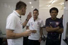 Nos vestiários antes da partida entre São Paulo x Corinthians, realizada esta tarde no estádio do Morumbi, válida pela 28ª rodada do Campeonato Brasileiro de 2013