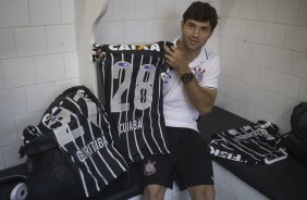 Nos vestiários antes da partida entre São Paulo x Corinthians, realizada esta tarde no estádio do Morumbi, válida pela 28ª rodada do Campeonato Brasileiro de 2013