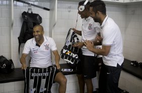 Nos vestiários antes da partida entre São Paulo x Corinthians, realizada esta tarde no estádio do Morumbi, válida pela 28ª rodada do Campeonato Brasileiro de 2013