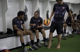 Nos vestirios antes da partida entre So Paulo x Corinthians, realizada esta tarde no estdio do Morumbi, vlida pela 28 rodada do Campeonato Brasileiro de 2013