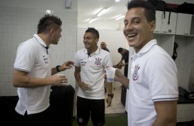 Nos vestiários antes da partida entre São Paulo x Corinthians, realizada esta tarde no estádio do Morumbi, válida pela 28ª rodada do Campeonato Brasileiro de 2013