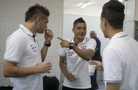 Nos vestiários antes da partida entre São Paulo x Corinthians, realizada esta tarde no estádio do Morumbi, válida pela 28ª rodada do Campeonato Brasileiro de 2013