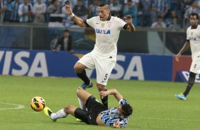 Durante a partida entre Grmio x Corinthians, realizada esta noite na Arena Grmio, em Porto Alegre, jogo da volta vlido pelas quartas de final da Copa do Brasil de 2013