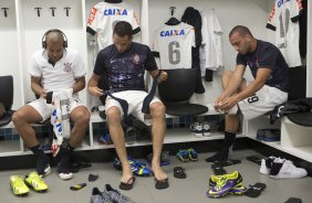 Nos vestirios antes da partida entre Grmio x Corinthians, realizada esta noite na Arena Grmio, em Porto Alegre, jogo da volta vlido pelas quartas de final da Copa do Brasil de 2013