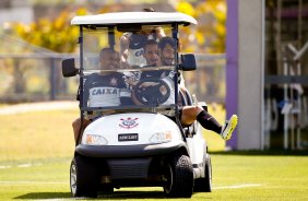 Do Corinthians durante treino realizado no CT Joaquimm Grava