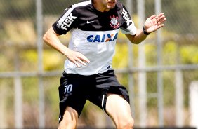 Paulo André do Corinthians durante treino realizado no CT Joaquimm Grava