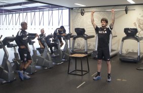 Durante o treino desta manh no CT Joaquim Grava, no Parque Ecolgico do Tiete. O prximo jogo da equipe ser domingo, dia 10/11, contra o Fluminense, no estdio da Fonte Luminosa, em Araraquara/SP, vlido pela 33 rodada do Campeonato Brasileiro de 2013