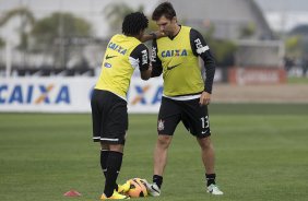 Durante o treino desta manh no CT Joaquim Grava, no Parque Ecolgico do Tiete. O prximo jogo da equipe ser domingo, dia 10/11, contra o Fluminense, no estdio da Fonte Luminosa, em Araraquara/SP, vlido pela 33 rodada do Campeonato Brasileiro de 2013