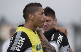 Durante o treino desta manh no CT Joaquim Grava, no Parque Ecolgico do Tiete. O prximo jogo da equipe ser domingo, dia 10/11, contra o Fluminense, no estdio da Fonte Luminosa, em Araraquara/SP, vlido pela 33 rodada do Campeonato Brasileiro de 2013