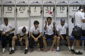 Nos vestirios antes da partida entre Corinthians x Fluminense, realizada esta noite no estdio da Fonte Luminosa, em Araraquara, vlido pela 33 rodada do Campeonato Brasileiro de 2013