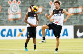 Paulo Andr do Corinthians durante treino realizado no CT Joaquim Grava(