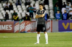 Paulo Andr do Corinthians durante partida vlida pelo Campeonato Brasileiro, realizada no estdio Couto Pereira