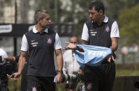 Durante o durante o treino desta manh no CT Joaquim Grava, no Parque Ecolgico do Tiete. O prximo jogo da equipe ser amanh, domingo, dia 17/11, contra o Vasco/RJ, no estdio do Pacaembu, vlido pela 35 rodada do Campeonato Brasileiro de 2013